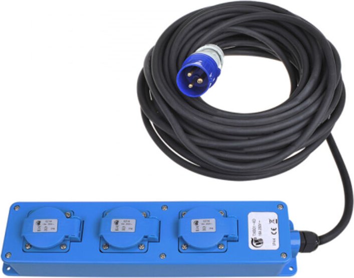 Cee 3 fach steckdose 20m 2xschuko 1x2 usb