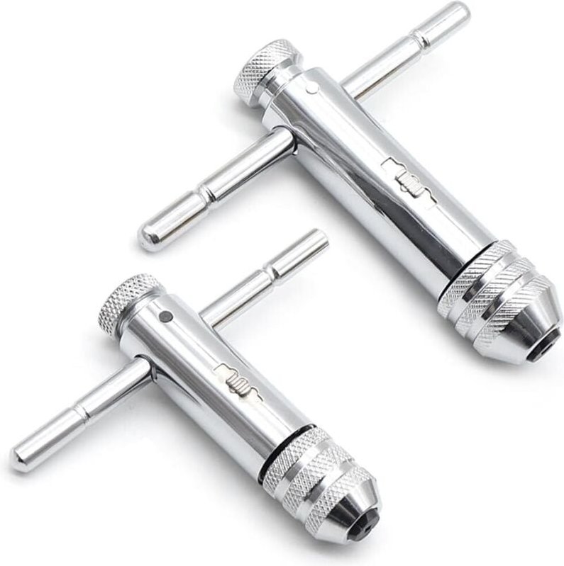 2-teiliger Windeisen, verstellbarer Windeisen M3-M8 & M5-M12 Handwindeisen, Ratsche mit T-Griff für Gewindebohrer- und M...