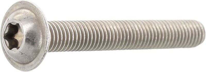 No Brand - Linsenschrauben M4x8 TX20 mit Innensechsrund & Flansch - Vollgewinde, Edelstahl A2 - 1000 Stück