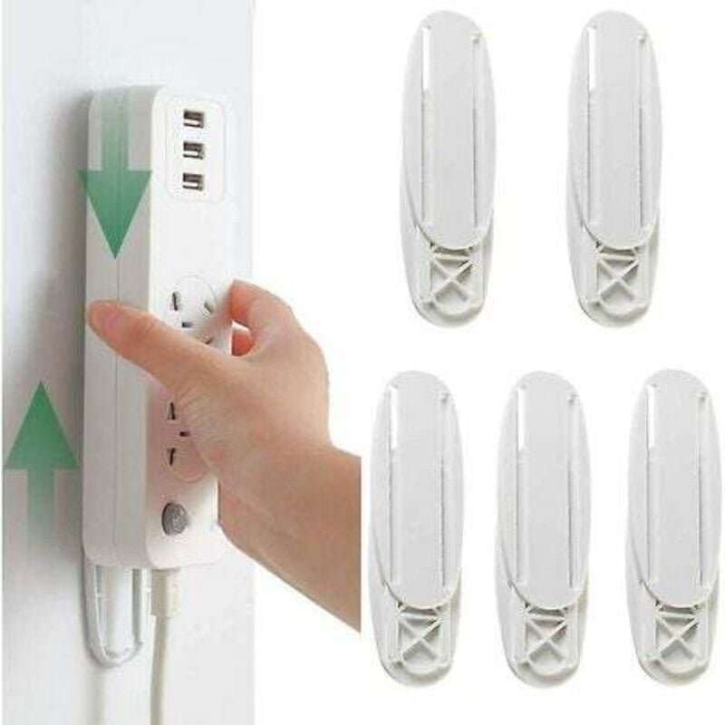 Lablanc - Selbstklebende Steckdosenleistenhalterung, Wandhalterung für Steckdosenleiste, Steckdosenleistenhalter zur Org...