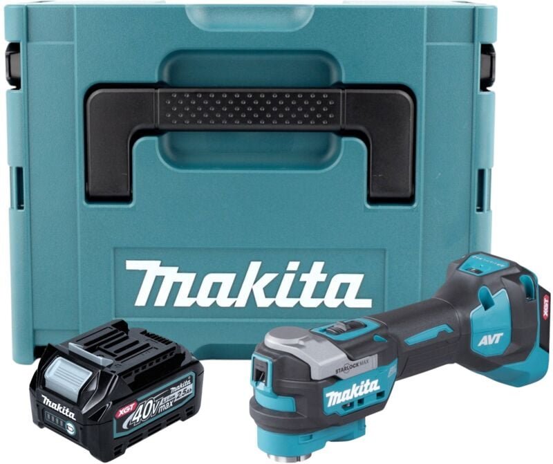 Makita TM 001 GD101 Akku Multifunktionswerkzeug 40 V max. Starlock Max Brushless + 1x Akku 2,5 Ah + Makpac - ohne Ladege...