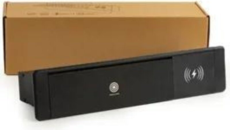 Link Tischsteckdose Ausziehbar Schwarz 6 Steckdosen USB