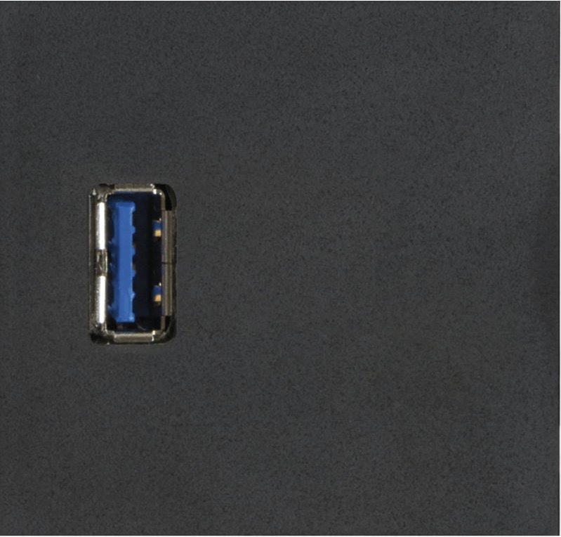 Evoline - Wechselmodul 1x usb 3.0 Typ a Buchse vorne und hinten Kunststoff schwarz