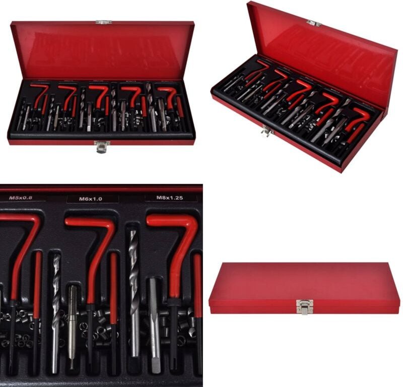 Gewinde-Reparatur-Kit - Gewinde-Reparatur-Set - Gewindeschrauben - Gewindeinlay - Schraubzubehör - Werkzeugset - Home & ...
