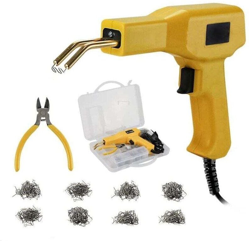 Kunststoffschweißen, Heißtacker für Kunststoffreparatur mit 400 Klammern, Kunststofftacker für Stoßstangen- und Karosser...
