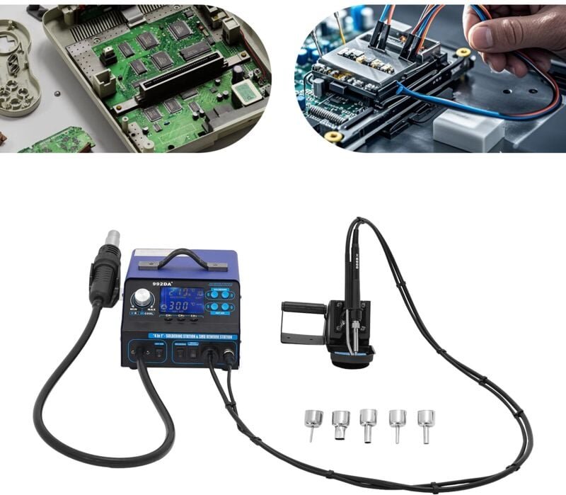 4In1 Hot Air Rework Station HeißLuft LöTstation Lcd Solder Soldering LöTen LöTkolben EntlöTstation Zum NachlöTen Kolben ...