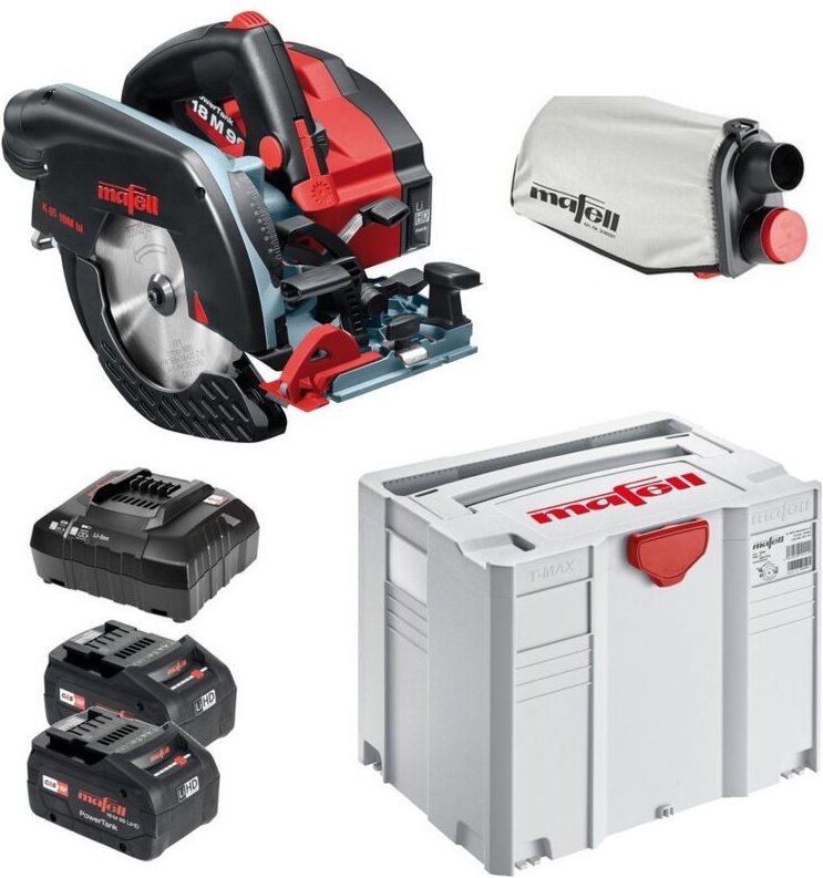 Akku Handkreissäge k 65 18M bl im t-max inkl Sägeblatt 2x Akku cas 91D801 - Mafell