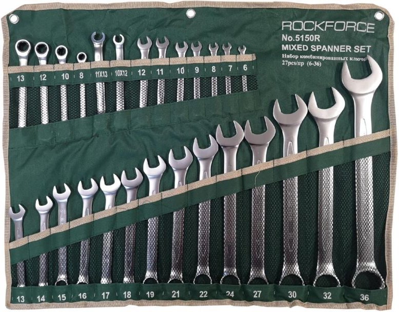 Satz Maulschlüssel, 27-teilig, 6–36 mm