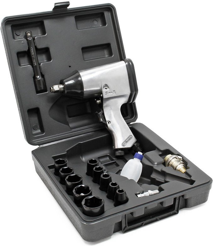 Druckluft Schlagschrauber Set 17tlg 320Nm Luftdruck Druckluftschrauber Schrauber Schlagschraubersatz