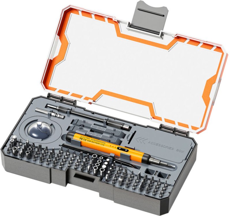 Cacciavite elettrico multifunzione ricaricabile Type-C, 100 punte di precisione, kit di riparazione per telefono, comput...