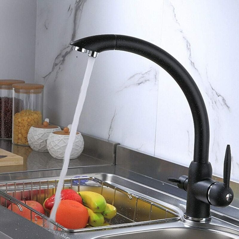 Küchenarmatur 3 Wege Wasserfilter Wasserhahn Mischbatterie Spültischarmatur Einhandmischer Waschtischarmatur Trinkwasser...