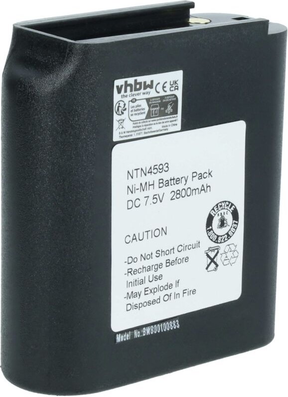 Vhbw - Akku kompatibel mit Motorola Saber i, ii, iii, i r, ii r Funkgerät, Walkie Talkie (2700mAh, 7,5V, NiMH)