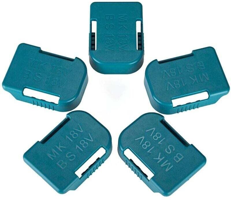 Set mit 5 Batteriehaltern für Makita 18V-Akkus, auch für Bosch 18V-Akkuhalter, kompatibel mit den Akkus BL1830, BL1840, ...