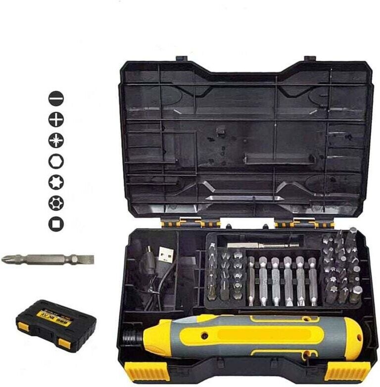 45-in-1 Akku-Schraubendreher-Set, 4V Akku-Schraubendreher für Heimwerker- und leichte Industrieanwendungen