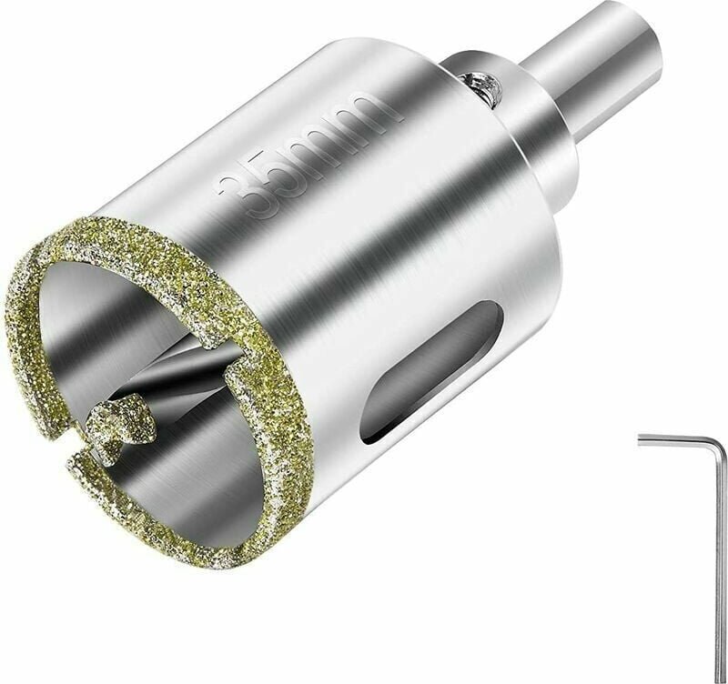 Thumbnail - Scie Cloche Diamant 35 mm,Foret Diamant avec Foret Guidage Central, Scie Cloche Carrelage avec Revêtement de Surface en ...