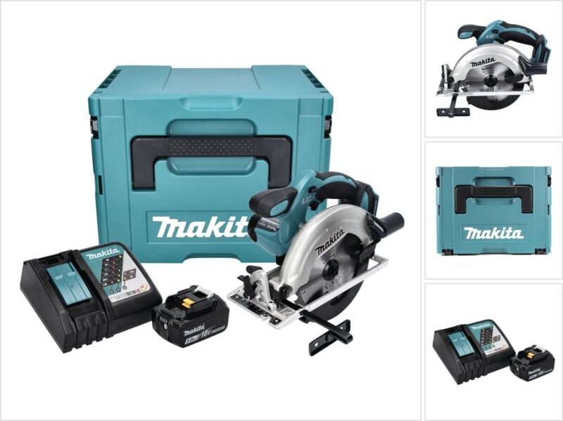 Makita - dss 611 RT1J Akku Handkreissäge 18 v 165 mm + 1x Akku 5,0 Ah + Ladegerät + Makpac