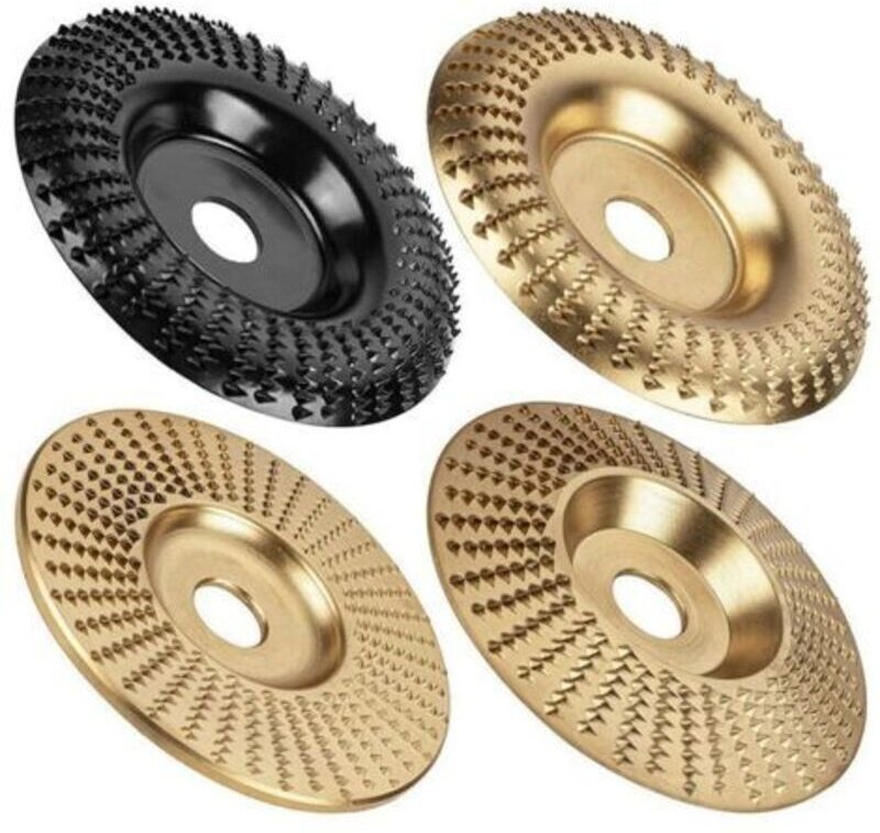 Zubehör für Winkelschleifer, 4-teiliges Set Holzschnitzscheiben für Winkelschleifer, Holzschnitzscheiben für Winkelschle...