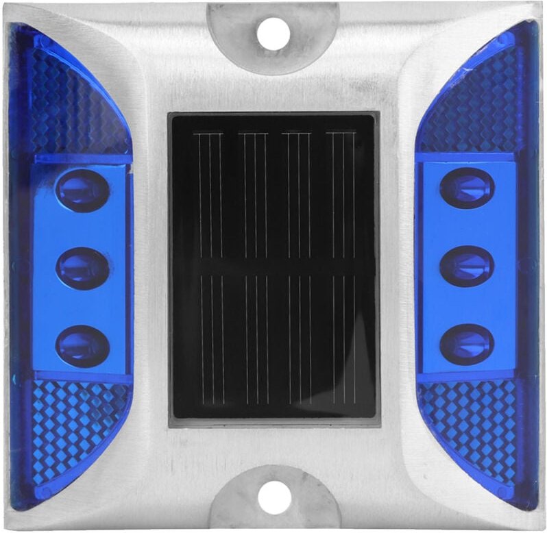 Led Solar Power Bod Marker Leuchten wasserdichte Außenstraßenstraßen Spike Lampblau - Eosnow