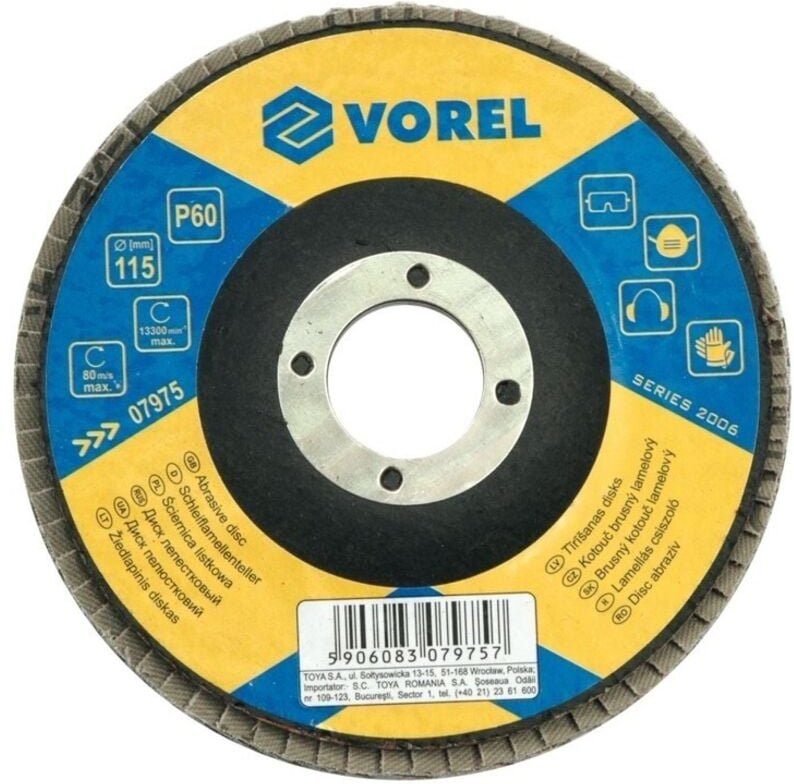 Fächerschleifscheibe p100 115 mm 07977 VOREL