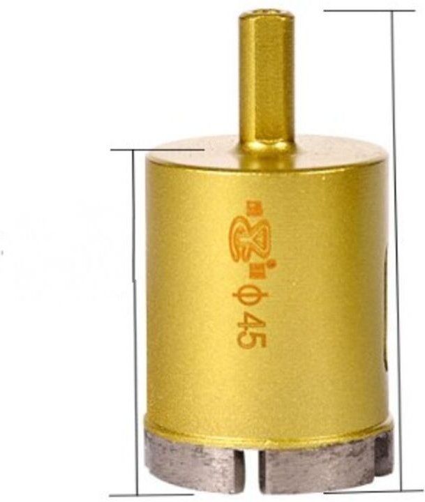 45-mm-Diamantkernbohrer, Hohlbohrer für Schiefer, Porzellan und Marmor, geeignet für Glas, Keramik, Porzellan, Fliesen, ...