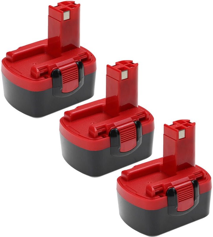 3x Akku kompatibel mit Bosch Angle Exact 17, 22, 23, 29, 30, 40, 50, 60, 75 Werkzeug (2000 mAh, NiMH, 14,4 v) - Vhbw