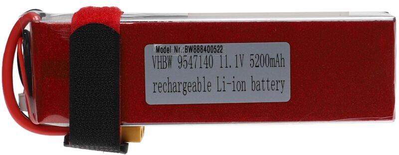 Akku kompatibel mit XT60 Stecker für Modellbau z.B. Racing Car, Helikopter, Flugzeug (5200mAh, 11,1V, Li-Polymer, 145 x ...