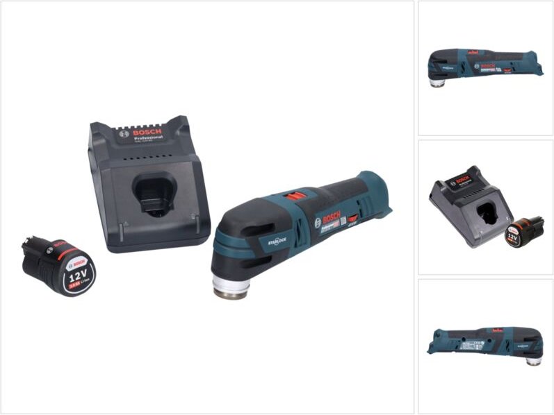 Bosch GOP 12V-28 Professional Akku Multi Cutter Starlock Brushless + 1x Akku 2,0 Ah + Ladegerät