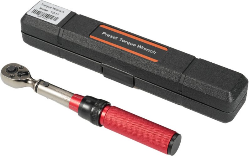 Chiave dinamometrica a cricchetto reversibile 1/4 pollice 72 denti 0,74-7,38 ft-lb/1-10 Nm con anello