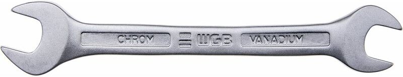 WGB - Doppelmaulschlüssel 22x24mm - Gabelschlüssel Maulstellung 15°, Chrom-Vanadium Stahl