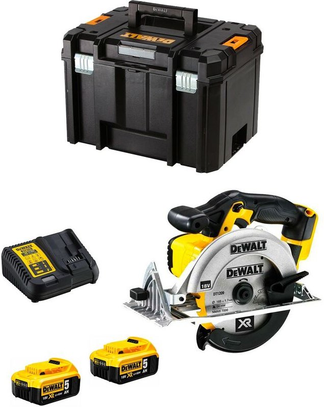 Thumbnail - Dewalt - Handkreissäge DCS391P2 (2 x 5,0 Ah + DCB115 + tstak vi)