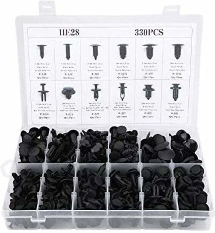 Clips Agrafe Rivets Fixation de Protection, 330 Stück 12 Taillensortimente Carrosserie Poussée Rivet Garniture Clip, de