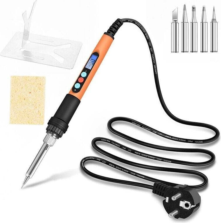 Elektrischer Lötkolben, 90 W, zum Löten von Zinn, einstellbare Temperatur 100 °C–480 °C, sichtbarer elektrischer Lötkolb...
