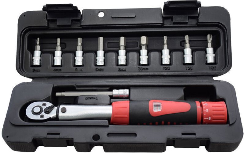 1/4" DR 5-25Nm Fahrrad-Drehmomentschlüssel-Set Fahrradreparatur-Werkzeugset Ratschen-Mechaniker-Drehmomentschlüssel Hand...