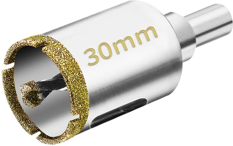 30 mm Diamant-Lochsäge mit Zentrierführungsbohrer, Fliesenlochsäge mit Diamantbeschichtung, Diamant-Kernbohrer für Glas,...