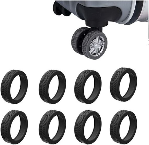 Gummi-Schutzhülle für Kofferrad, geräuschlos, Trolley-Koffer, Silikon-Ersatzschutzhülle, Universal-Radabdeckung