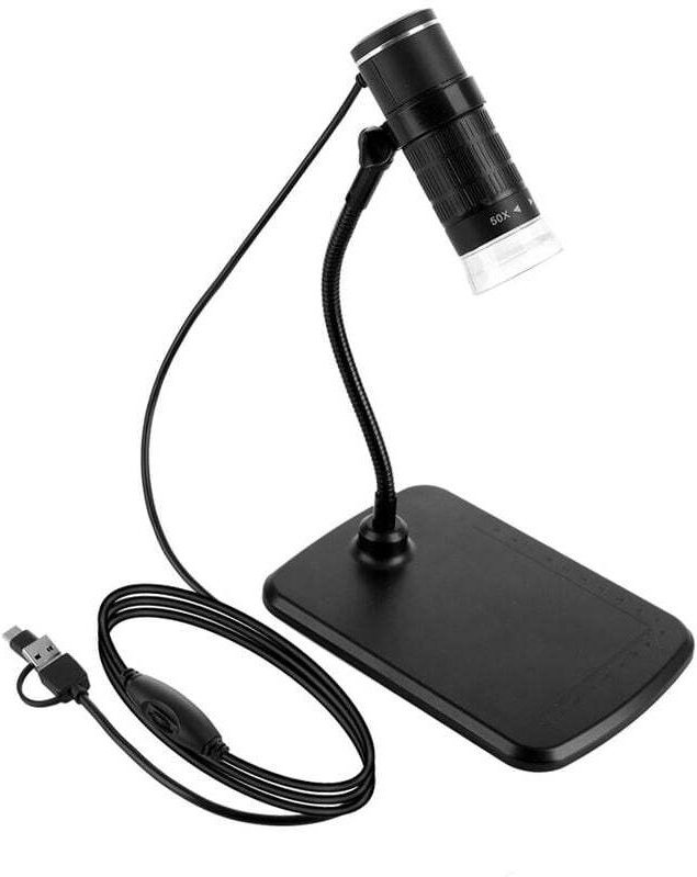 Thumbnail - 3-in-1 Kabelgebundenes Digitalmikroskop 1080P Tragbares Mikroskop mit 50- bis 1000-facher Vergrößerung Typ-C + Micro-USB...