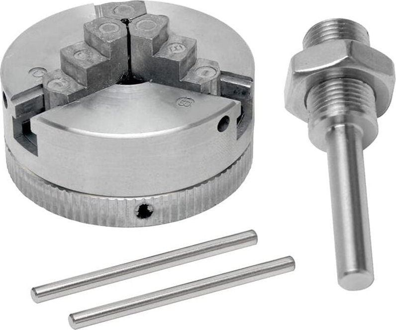Crediri Mini-Drehmaschine - Mini-Drehmaschine aus Zinklegierung, Dreibackenfutter M12 x 1, Handbohrfutter, Meißel, Pleue...