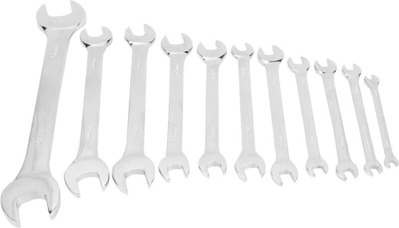 11-teiliger Kombinationsschlüsselsatz, Schraubenschlüsselsatz, doppelseitige offene Stahl-Handwerkzeuge, hochglanzpolier...