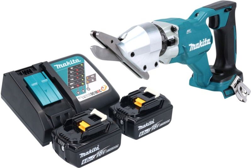 Makita DJS 800 RG Akku Faserzementschere 18 V Brushless + 2x Akku 6,0 Ah + Ladegerät