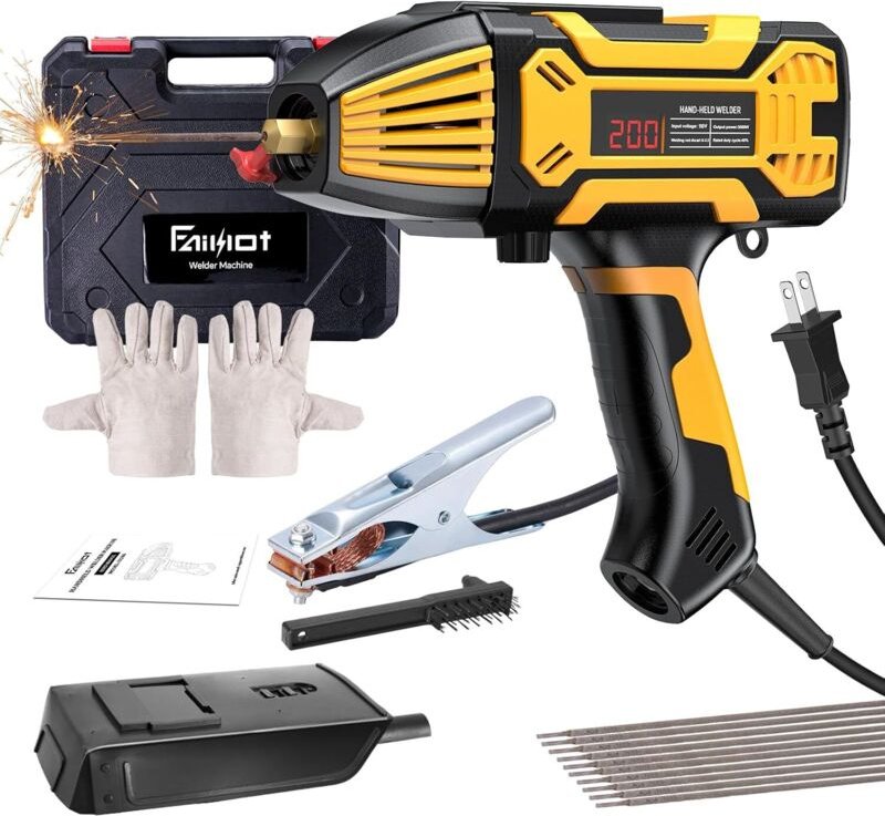 Lichtbogenschweißgerät - 220 V Handschweißgerät ARC IGBT 120 A mit 6 Variable Stromeinstellungen, FA206 Elektroden Schwe...