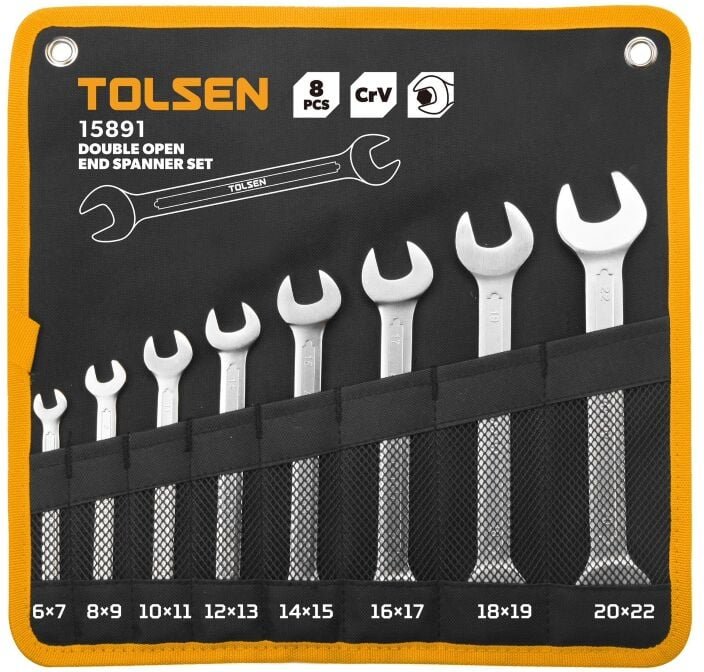 Satz 8tlg Doppelgabelschlussel 6/22 Ex 15076 Tolsen