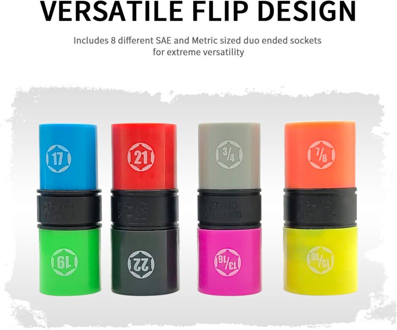 Zoternen - 1/2 Zoll Schlag-Steckschlüsselsatz, 6-teilig, cr-mo, kratzfest, dünnwandig, für Autos, sae- und metrische Grö...