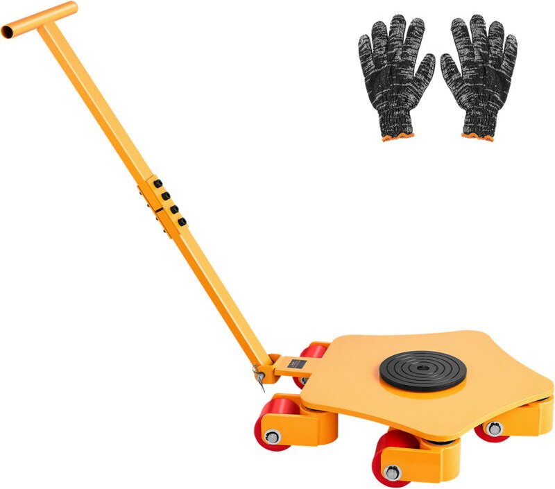 8800 lbs Maschinen-Skate, Schwerlast-Maschinentransporter mit 360°-Drehung, PU-Lenkrollen, Industrie-Skate mit Griff - M...