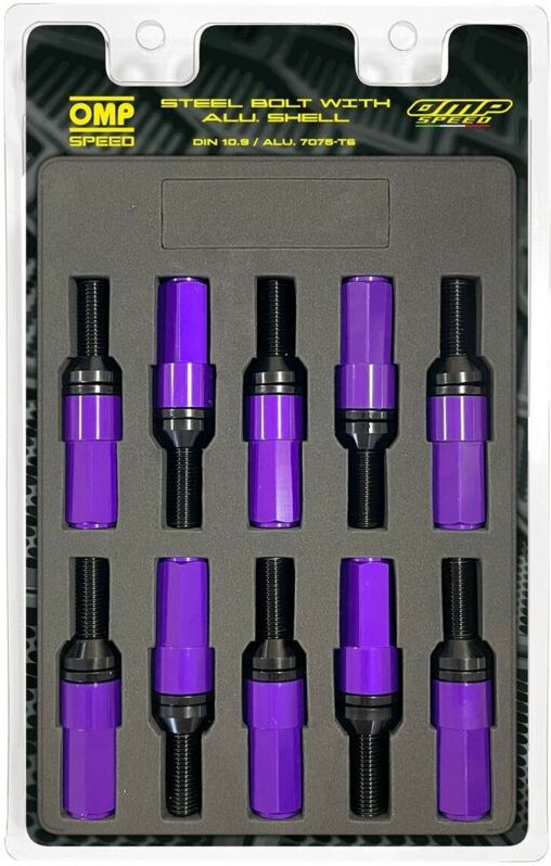 Schraubensatz OMP OMPS09971211 28 mm Lila M12 x 1,25