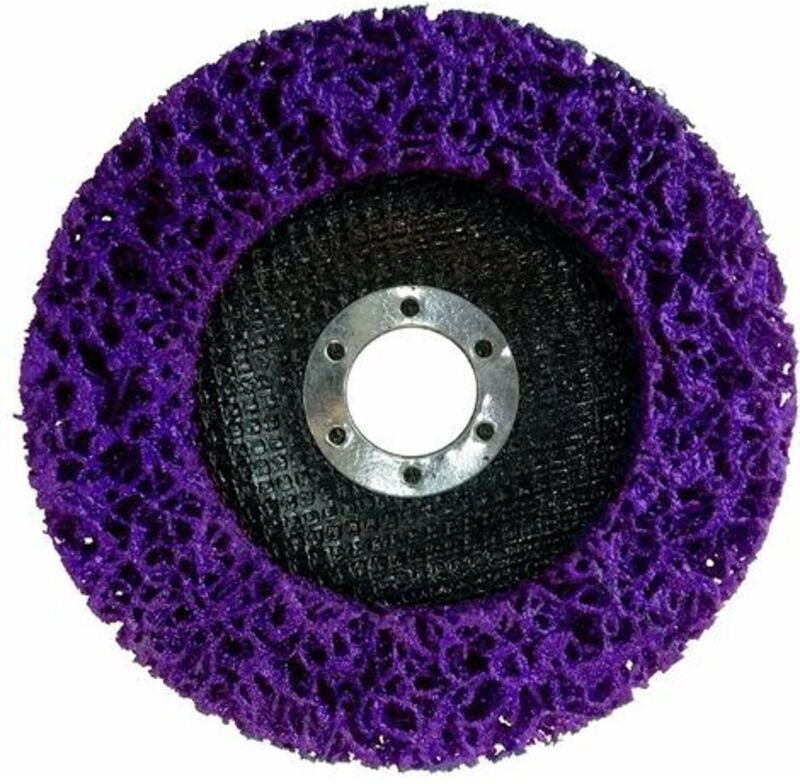 10er Pack Nylon-Reinigungs- und Abziehscheiben für Winkelschleifer, Durchmesser: 100 mm, lila