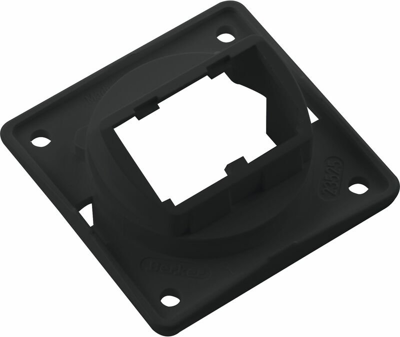 Berker - Integro Flow/Pure Trägerplatte für Mini Jack Einsätze schwarz glänzend