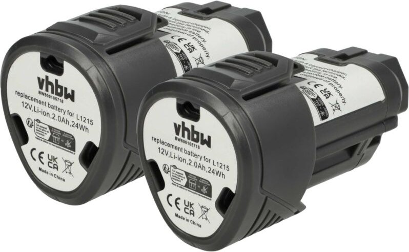 Vhbw - 2x Akku kompatibel mit aeg bsb 12C, BSS12C, bss 12C, bts 12C, BWS12, bws 12C Werkzeug (2000 mAh, Li-Ion, 12 v)