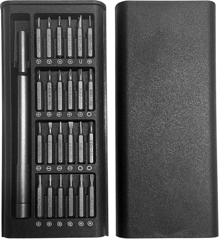 24-in-1-Präzisionsschraubendreher-Set mit Etui – magnetisch und geeignet für die iPhone-Reparatur