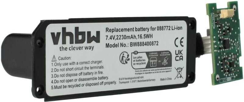 Akku Ersatz für Bose 088772, 088789 für Lautsprecher Boxen Speaker - Inkl. Leiterplatte (2.230mAh, 7,4V, Li-Ion) - Vhbw