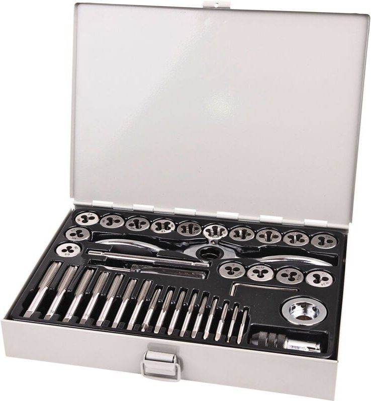 Dema - Gewindeschneider Set 38tlg mit Ratsche Metrisch & Zoll Profi Werkzeug Universal